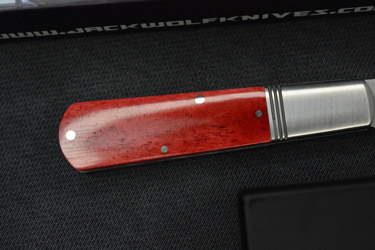 NEW Jack Wolf Gateway Barlow - Red Bone Handle/ Nickel Silver/ Sandvik 14C28N