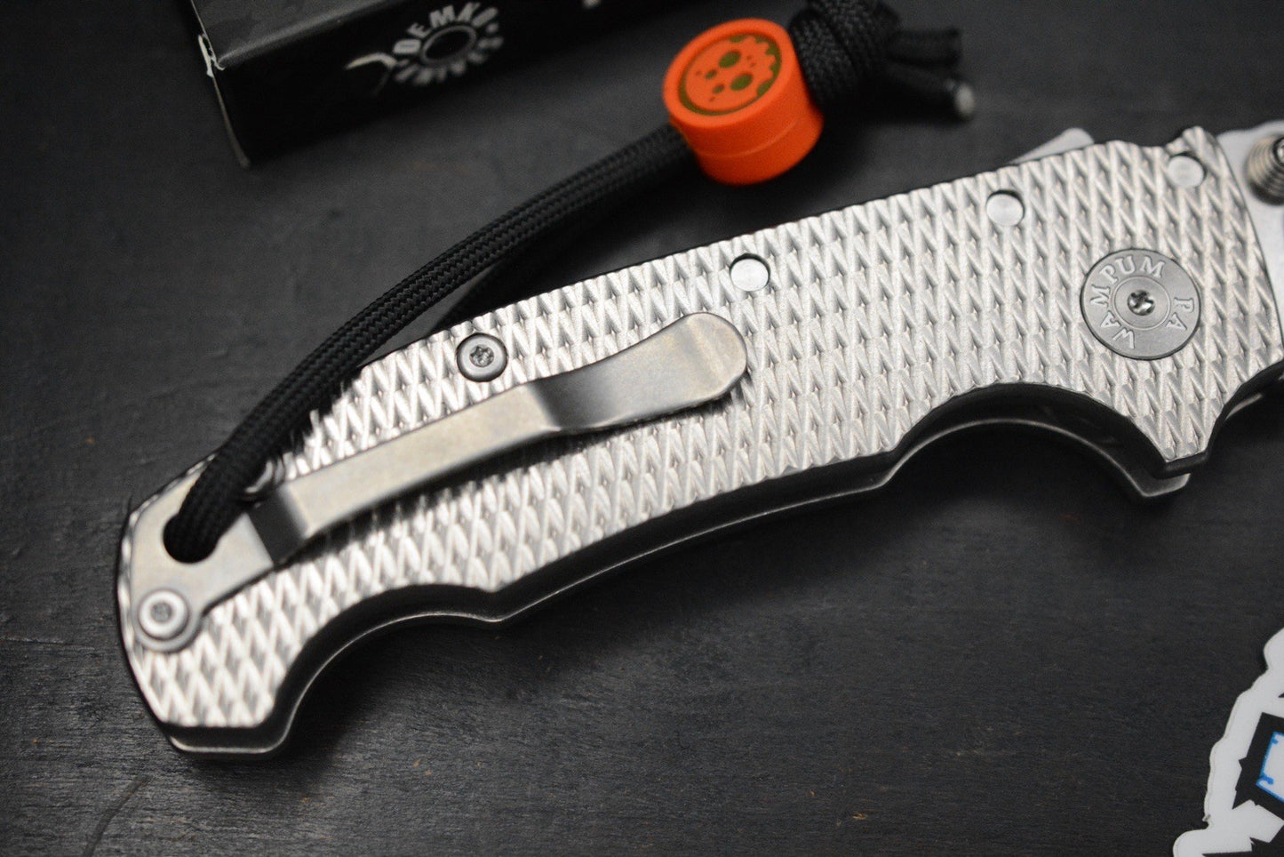 NEW Demko AD20 Full Size Textured Ti Magnacut Shark Lock USA MADE w/ Playge Bead