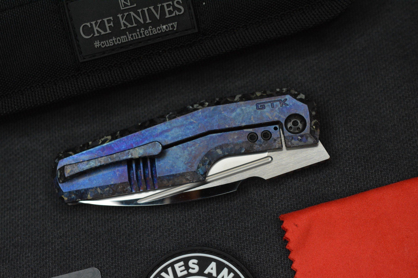NEW Custom Knife Factory x GTX Elementak Crystalized Ti / 2-Tone M398 SN# 002