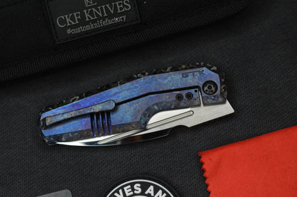 NEW Custom Knife Factory x GTX Elementak Crystalized Ti / 2-Tone M398 SN# 002