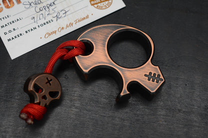 NEW Copper Shed “Shed Head” V6 Copper Bottle Opener w/ Necro Bead Re Microtech