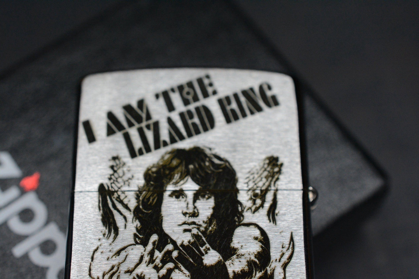 RARE CUSTOM ZIPPO x The Doors Jim Morrison “I Am The Lizard King” Lighter
