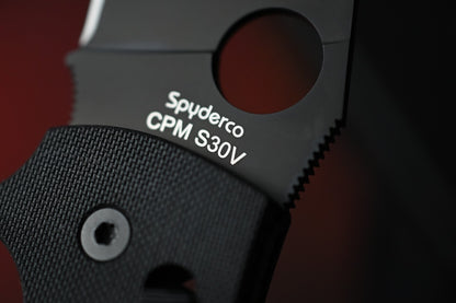 NEW Spyderco Manix 2 XL - Black S30V / Black G10 USA MADE w/ Poison Bead