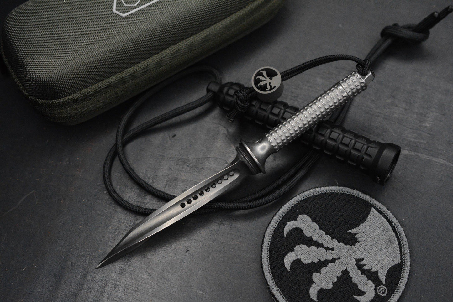 RARE Microtech Mini Jagdkommando 4” Tri Dagger Stainless SN 485 Discontinued