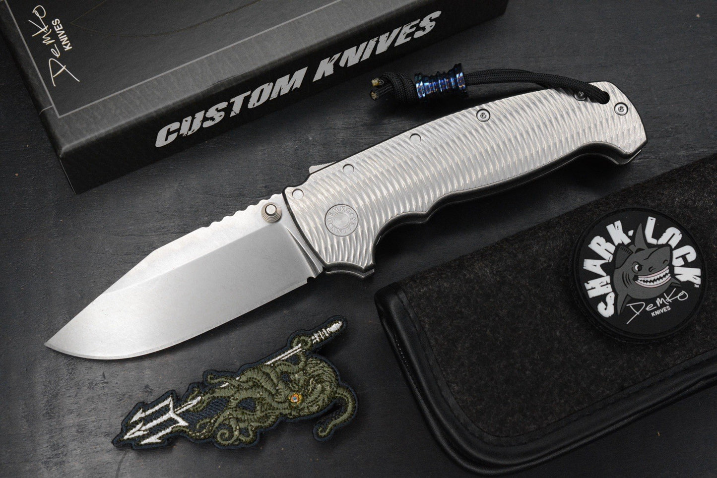 RARE++ Demko AD20 XXX Textured Ti / Stud Only CPM 3V Blade