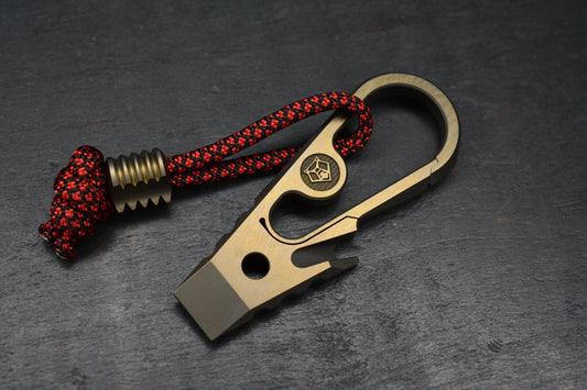 RARE Shirogorov Zaika - Ti / Bronze Ano Pry Bottle Opener w/ Brz Radiator Bead