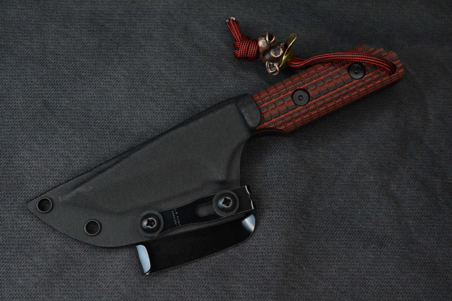RARE Strider x Monkey Edge EXC - Tanto CPM3V / DB Red MEFP w/ Monkey Bead ++