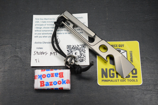 NEW Nice Guy Machine Co Stubbs “Ad Just The Tip” Ed Ti Pry NGMCo