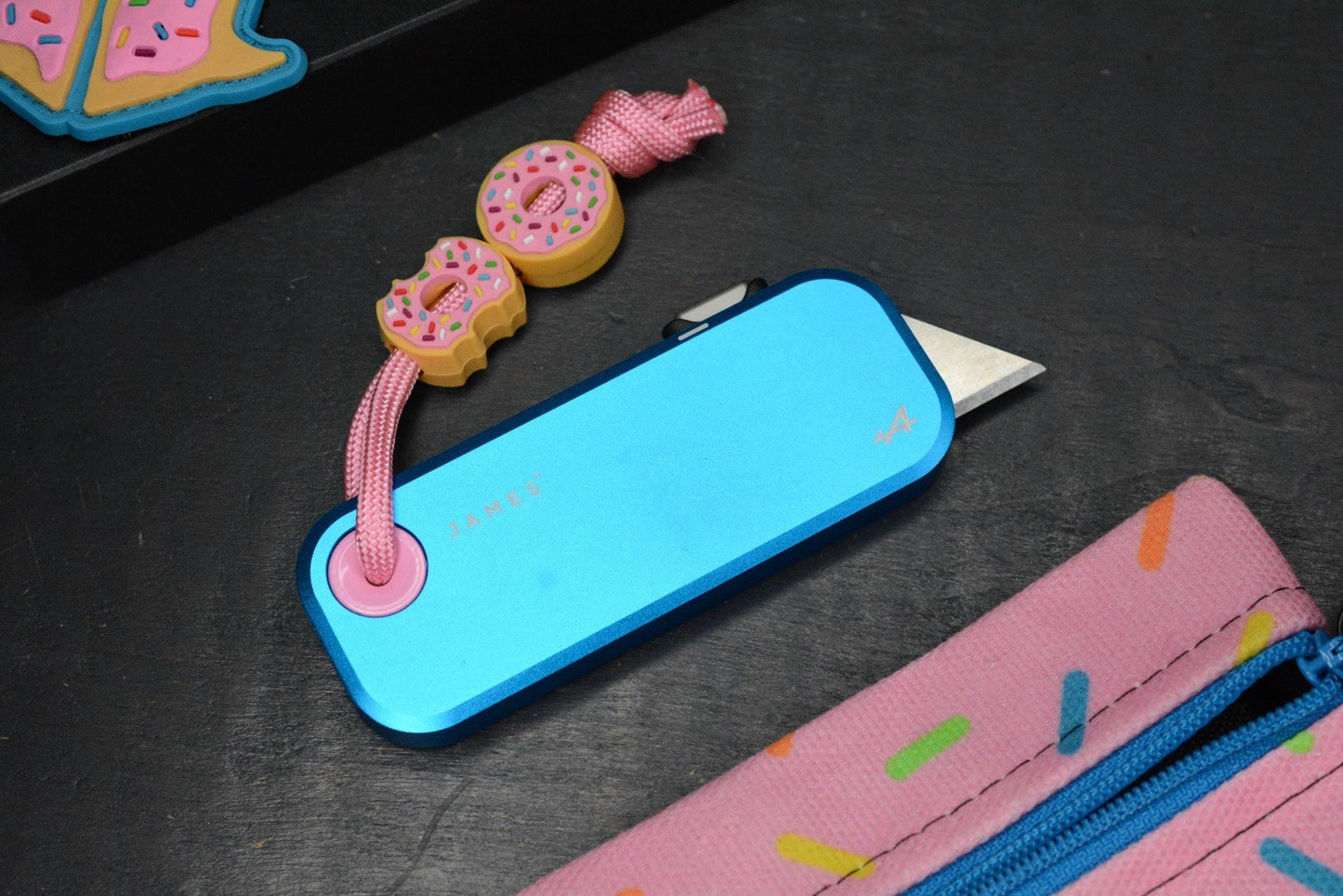 NEW James The Palmer Utility Box Cutter - Dessert Warrior w/ Donut Beads & Pouch