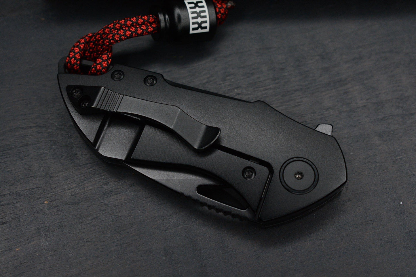 NEW Grissom Riverstone DLC Black M390 Sheepsfoot  / Ti Handle w/ Poison Bead