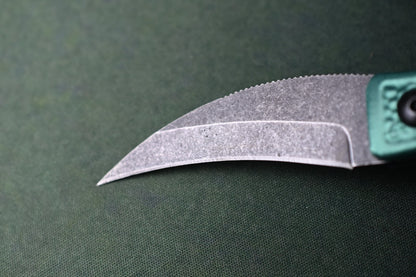 RARE Ed’s Manifesto & Sneakreaper Elvia Field Knife - Green / Acid Stonewash