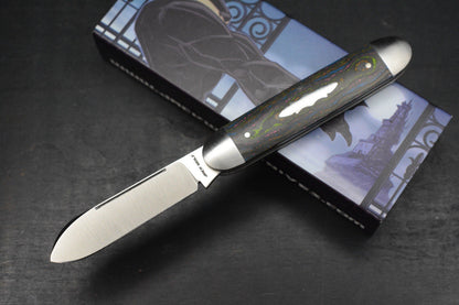 NEW Jack Wolf Knives Gateway Equal End Camo Carbon 80s G10 / Satin Sandvik Blade