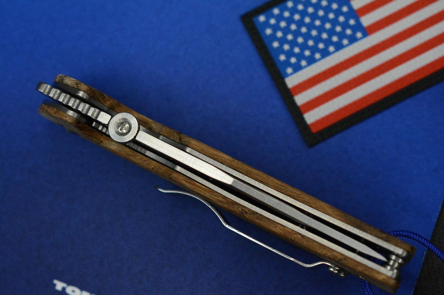 RARE Emerson Knives Liberty & Freedom - America 250 American Oak SN 37 of 50