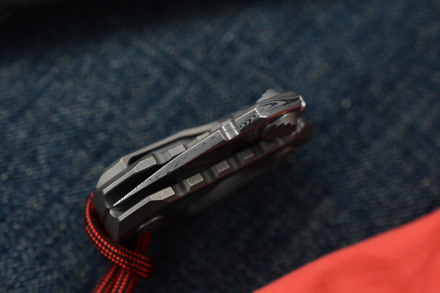 RARE++ Custom Knife Factory KEK Slipjoint - SW Ti / Damasteel Blade SN# 81