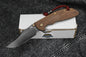 RARE Hinderer Skinny XM-24 - Walnut Handle/ Antique Green Ti - Battle Worn