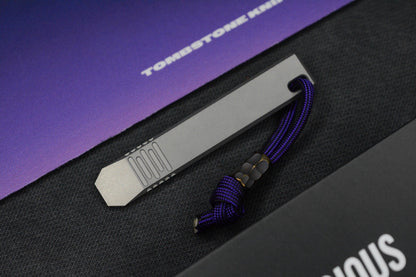 NEW Notorious EDC Dirty Deeds Stonewashed Ti Pry w/ Custom Bead