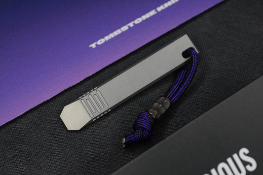 NEW Notorious EDC Dirty Deeds Stonewashed Ti Pry w/ Custom Bead