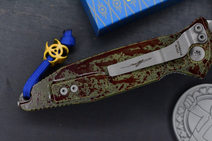 NEW Microtech SOCOM Elite T/E Outbreak w/ Fallout Patch Pack & Biohazard Bead