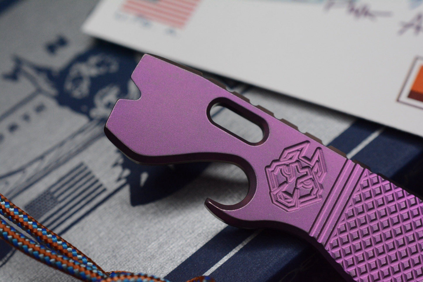 NEW Lynch NW x Jack Wolf Blade Capone - EXC Metallic Blurple Ano w/ Rocked Bead