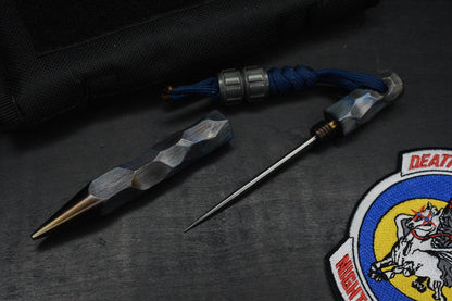 RARE 1 Of 1 Death Spike - Screw In Ice Pick - Rock Finished Ano w/ Custom Bead