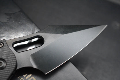 NEW Microtech Stitch-Ram-Lok Carbon Fiber Black DLC w/ Playge Skall & Extras