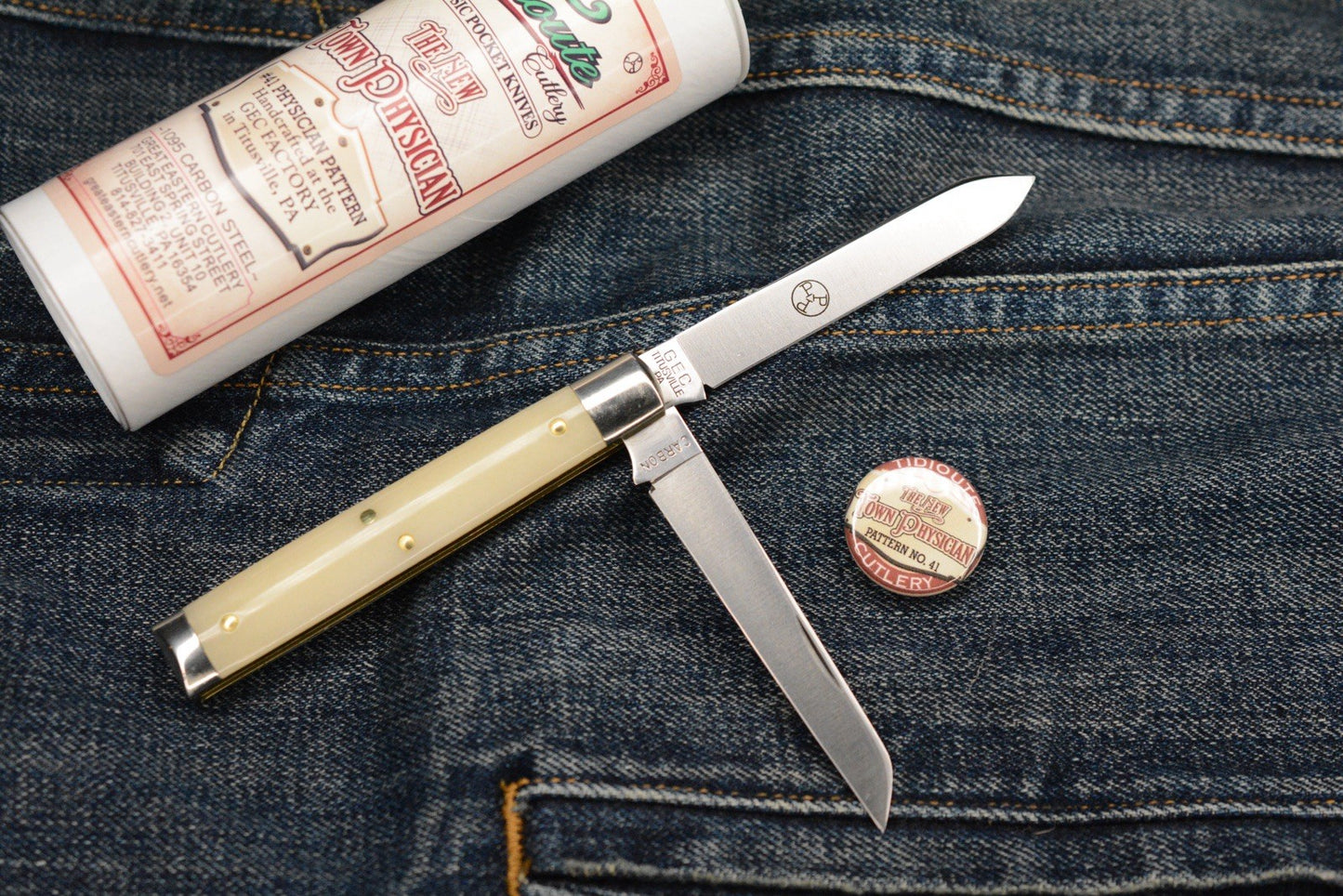 NEW Great Eastern Cutlery - New Town Physician Smooth Oiled Bone # 412226