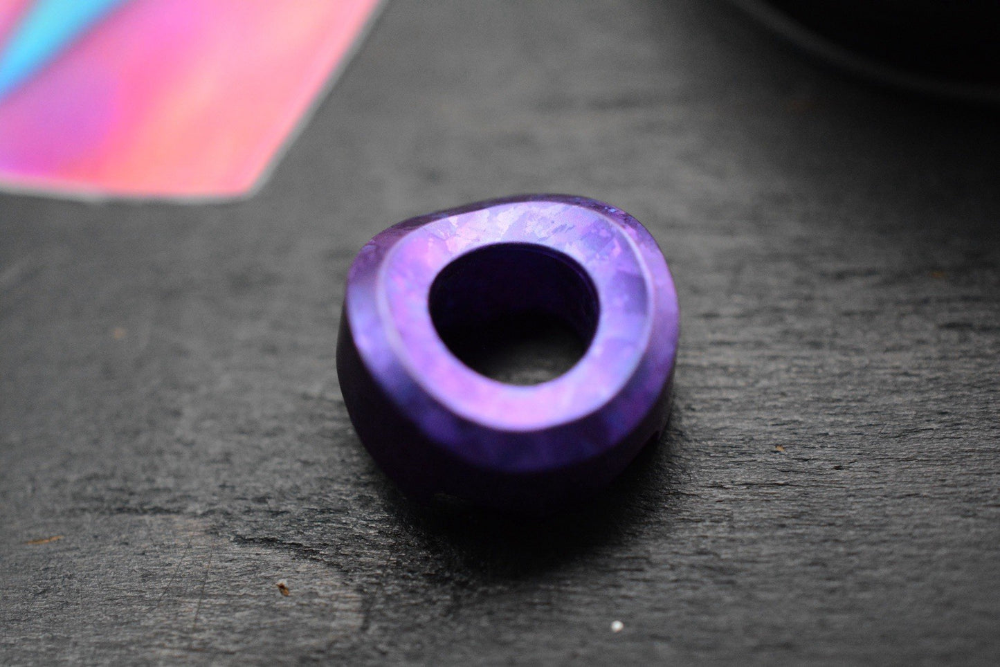 RARE WYSTE DESIGNS Crown - Blurple Crystallized Ti Bead Re Playge Microtech