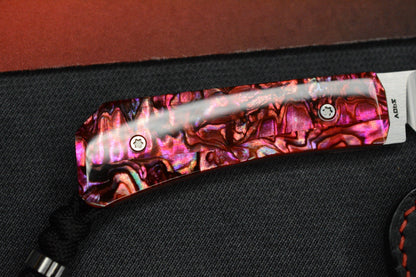 NEW Jack Wolf Pioneer Jack FIXedc - Red Abalone / S90V w/ Sheath