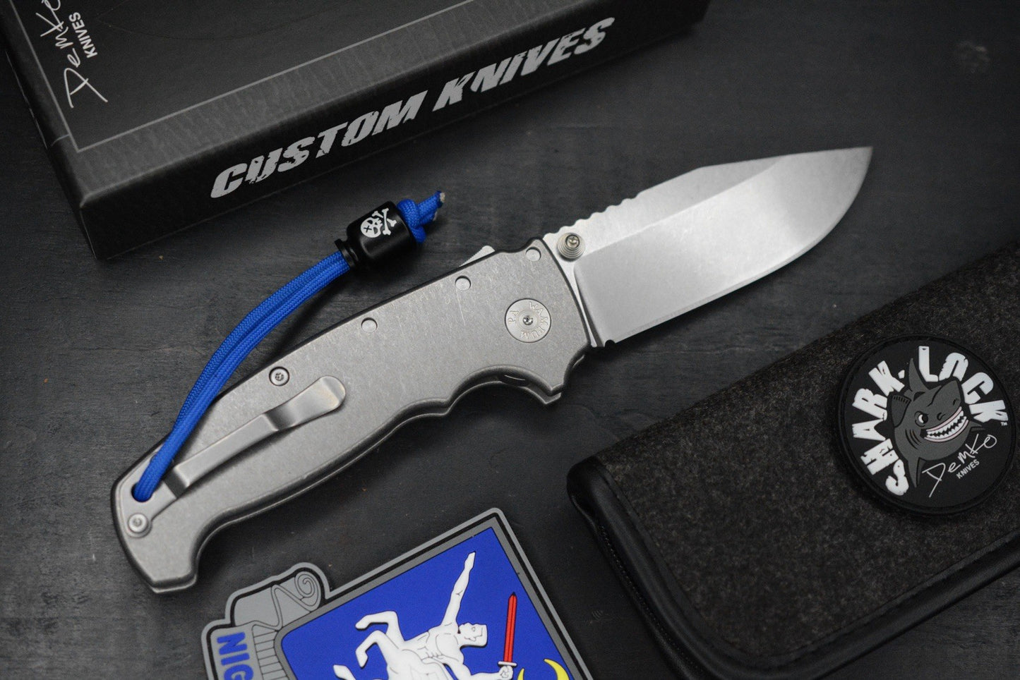 RARE++ Demko AD20 XXX Smooth Ti / Stud Only CPM 3V w/ Poison Bead & Patch