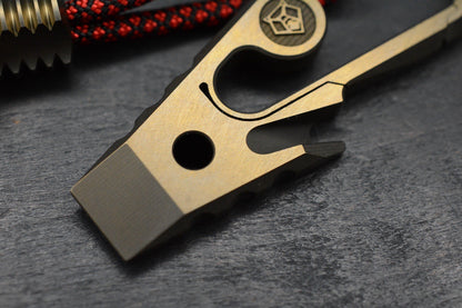 RARE Shirogorov Zaika - Ti / Bronze Ano Pry Bottle Opener w/ Brz Radiator Bead