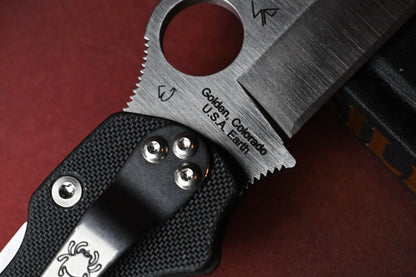 NEW Spyderco Paramilitary 2 - Tanto CPM M4 / Black G10 w/ Poison Bead BHQ EXC