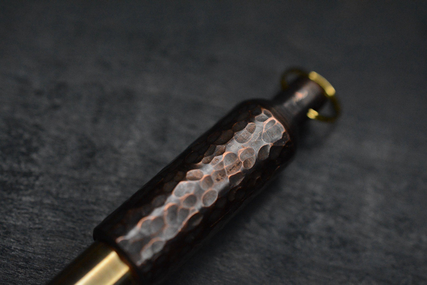 NEW Urban EDC x Fiddle Foundry Hammered Copper Brass Custom Whistle