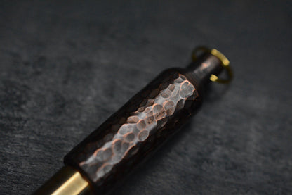 NEW Urban EDC x Fiddle Foundry Hammered Copper Brass Custom Whistle