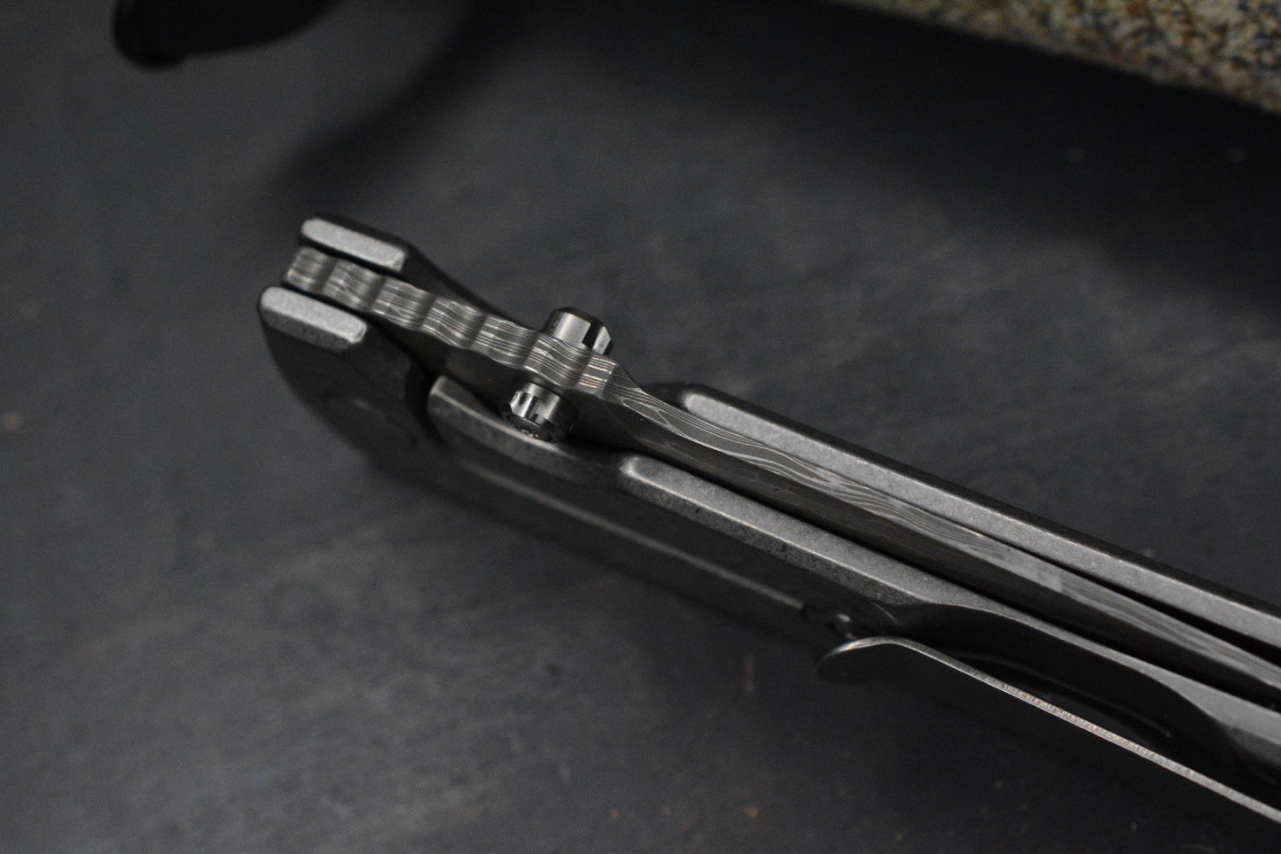 RARE Les George Morph VECP - Chad Nichols Intrepid Damascus Blade / Ti Scale