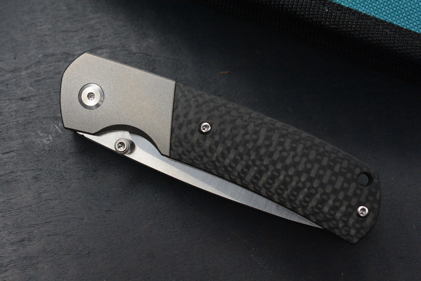 NEW Monterey Bay Knives - Mini Old Guard Fat Carbon Inlay / Ti - ZDP Drop Point