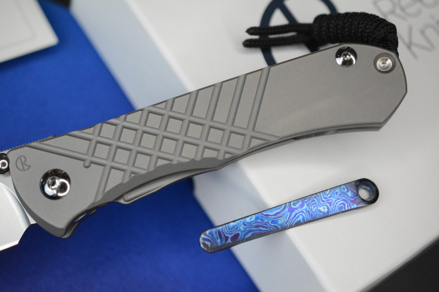 NEW Chris Reeve Umnumzaan - Glass Blasted / Drop Point Magnacut w/ Timascus Clip