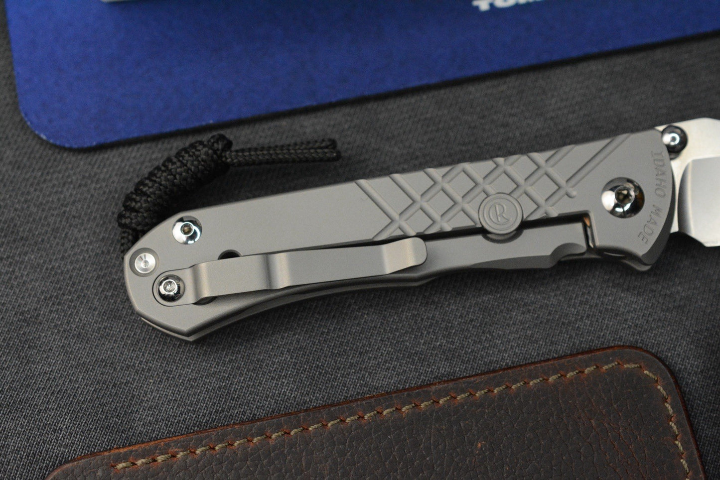 NEW Chris Reeve Umnumzaan - Glass Blasted / Drop Point Magnacut w/ Leather Sheath
