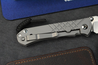 NEW Chris Reeve Umnumzaan - Glass Blasted / Drop Point Magnacut w/ Leather Sheath
