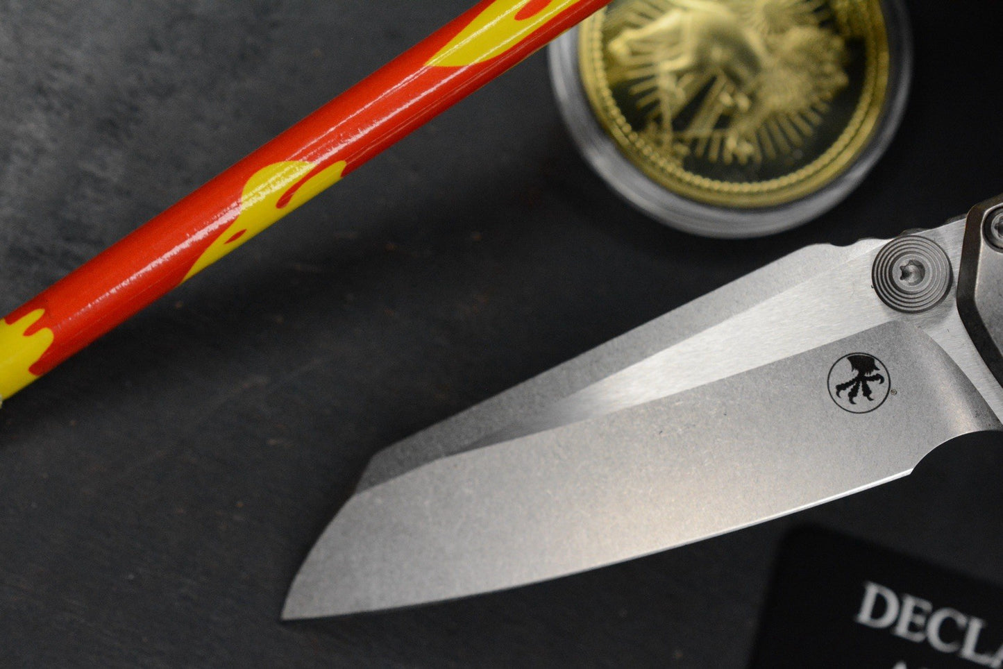 RARE Microtech MSI MINI -  Marfione Selects / Smooth Titanium w/ John Wick Pack