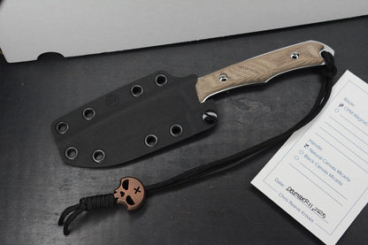 NEW Chris Reeve Inyoni Fixed Blade 3.78”Magnacut / Natural Micarta w/ Necro Bead