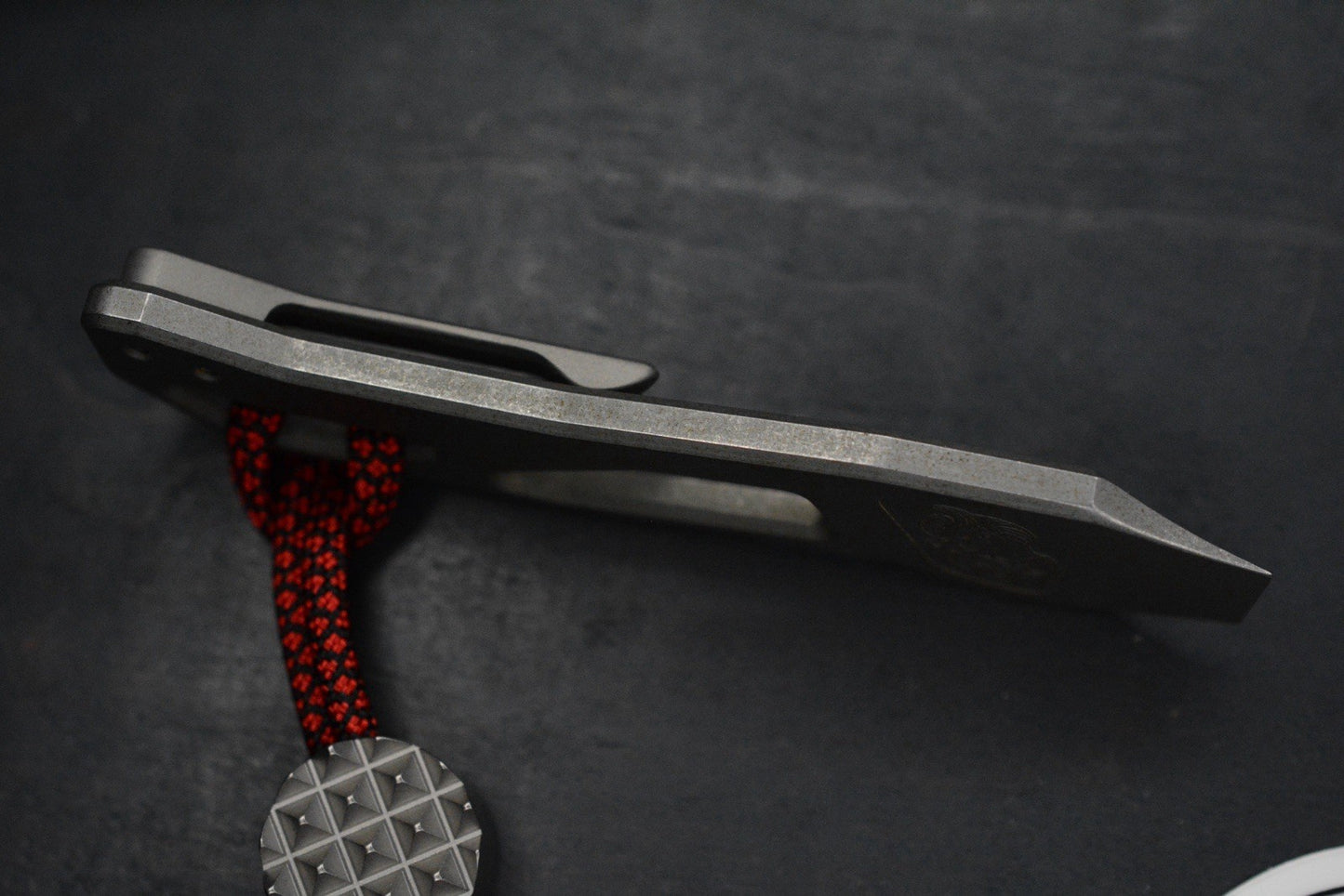 CUSTOM Arevalo Pry Bar - Brushed & Satin Finish Titanium w/TWK Curator Re Playge
