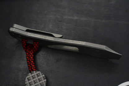 CUSTOM Arevalo Pry Bar - Brushed & Satin Finish Titanium w/TWK Curator Re Playge