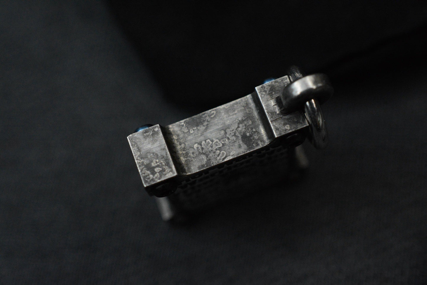 RARE Steel Flame KillboX Crusader Warrior Blued Ti Pendant