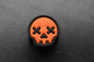 NEW Wkrmn Design - Skull PVC Bead - Black/ Orange -