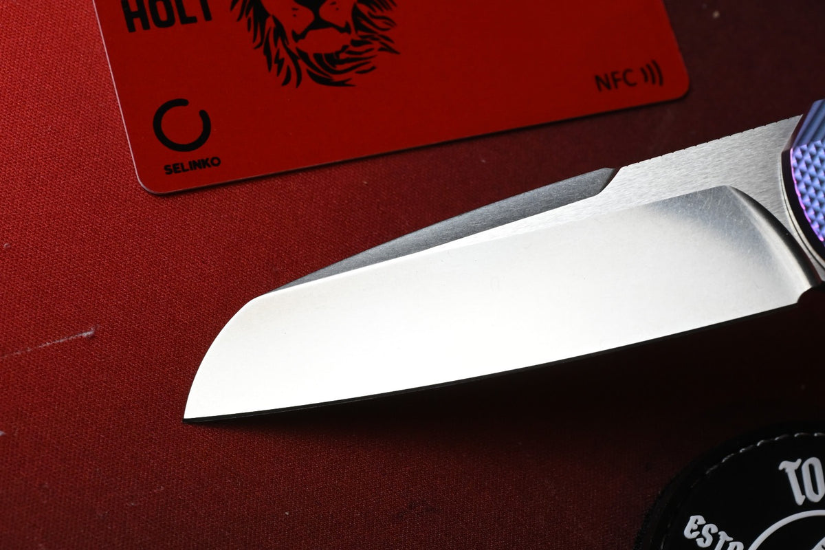 RARE Holt Bladeworks Haptic2.0 - Blurple Ano Checkered / Near Mirror M390