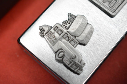 Vintage 1960’s Zippo Lighter - 3-D Road Trip Truck & License Plate Logo