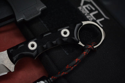 NEW TKell Knives Nighthawk Battlelock Black / Recon Distressed w/ Poison Bead