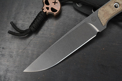 NEW Chris Reeve Inyoni Fixed Blade 3.78”Magnacut / Natural Micarta w/ Necro Bead