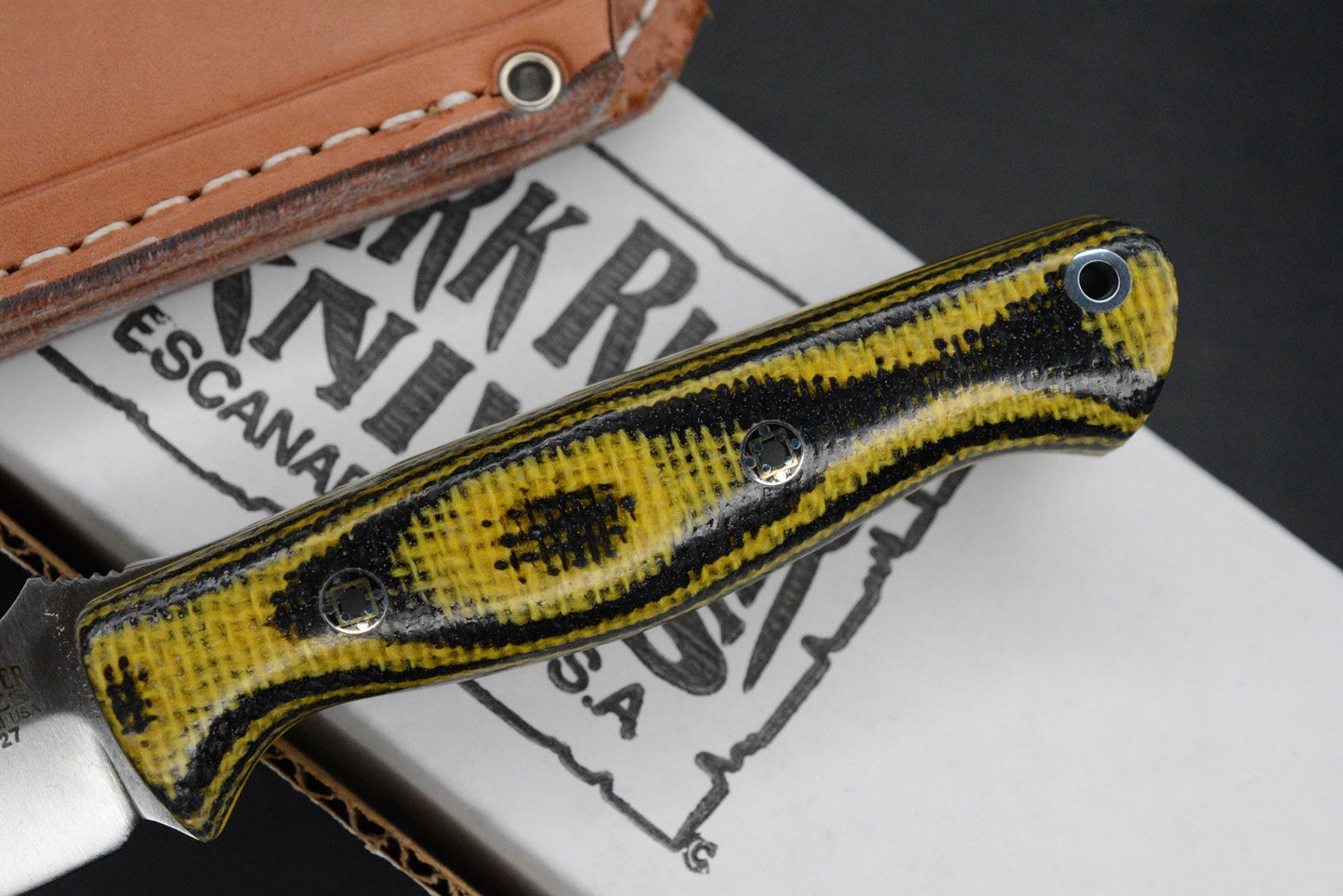 CUSTOM Bark River Gunny Yellowjacket / Mosaic Pins 1 Of 1 USA MADE