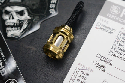 RARE Griffin Combat Modular Satin Brass/ Ti Lantern Lanyard Bead w/ COA SOLD OUT